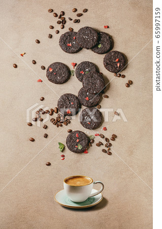 Dark chocolate salted cookies Dark chocolate salted cookies 65997159