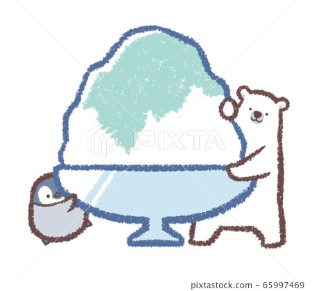 Shaved ice melon polar bear penguin chick hide and seek 65997469