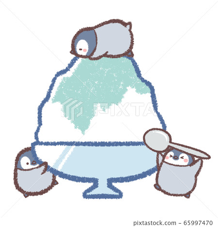Shaved ice melon penguin chicks 65997470