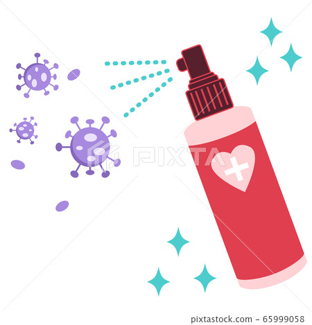 Disinfection spray virus extermination illustration Disinfection spray virus extermination illustration 65999058