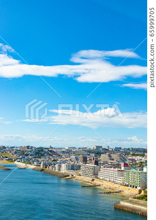 兵庫縣神戶市Tarumi-ku的海岸線城市景觀 65999705
