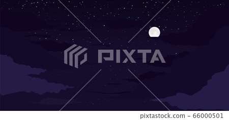 Moon night background. Luminous moon on starry sky with clouds. Moon night background. Luminous moon on starry sky with clouds. 66000501