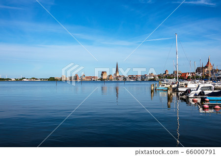 View over the river Warnow to the hanseatic town View over the river Warnow to the hanseatic town 66000791