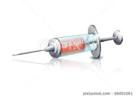 syringe on white syringe on white 66001061