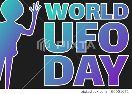 World UFO Day. July 2. Holiday concept. Template for background, banner, card, poster with text 66001671