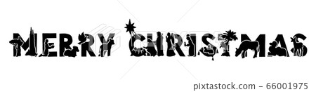 Merry Christmas lettering Merry Christmas lettering 66001975