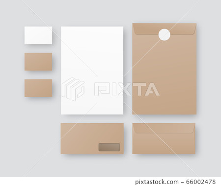 Business Card, Letterhead and Envelope Mockup Stock Template