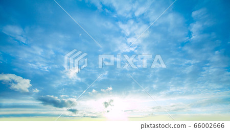 Dawn sky. Blue sky with clouds background 66002666