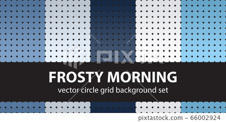 Circle pattern set Frosty Morning. Vector seamless 66002924