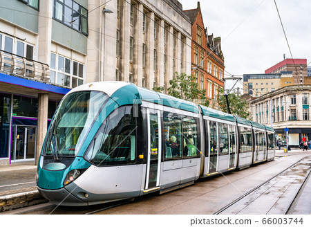 City tram at Old Market Square in Nottingham, England City tram at Old Market Square in Nottingham, England 66003744