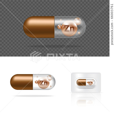 Mock up Realistic Transparent Pill Vitamin Zn Mock up Realistic Transparent Pill Vitamin Zn 66003761