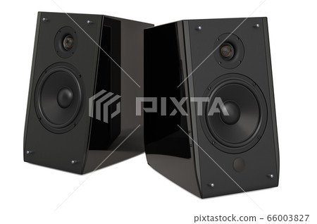 Computer Speakers, 3D rendering Computer Speakers, 3D rendering 66003827