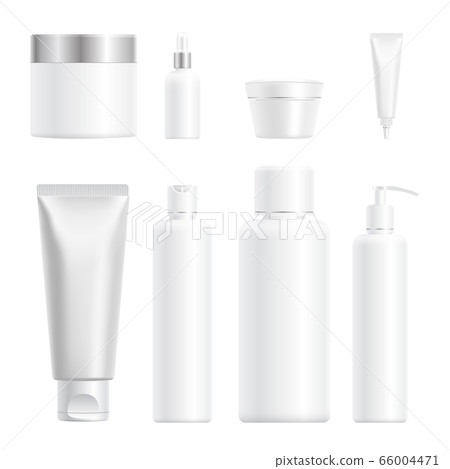 Realistic cosmetic bottle mock up set isolated - Stock Illustration ...