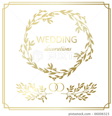 Wedding decoration border. Hand drawn branch. 66006323
