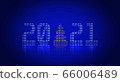 Happy new year 2021. Holiday inscription from numbers. GUI illustration 66006489