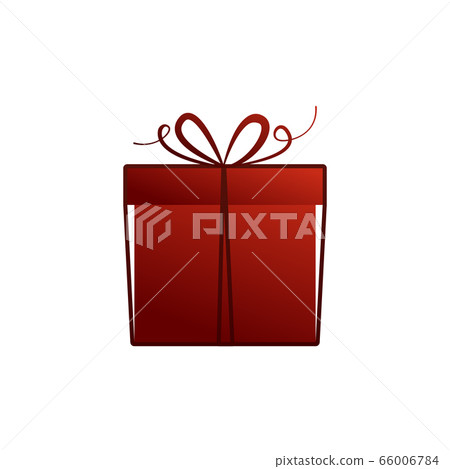 Red gift box icon. Vector illustration with 66006784