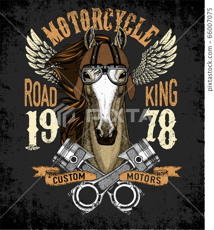 Motorcycle vector typography. Cool animal for t-shirt graphics, vectors. Motorcycle vector typography. Cool animal for t-shirt graphics, vectors. 66007075