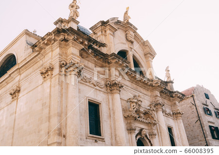 Facade of Vlaha Church, in Dubrovnik, Croatia, Europe. 66008395