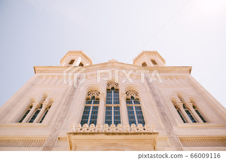 Facade of Church of the Holy Annunciation in the old town of Dubrovnik, Croatia. 66009116