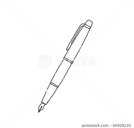 Vector Single Sketch Fountain Pen Stock Illustration - Illustration of  design, isolated: 77743531