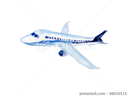 飛機手繪插圖水彩 飛機手繪插圖水彩 66010515