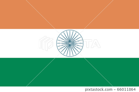 India flag vector graphic. Rectangle Indian flag 66011864