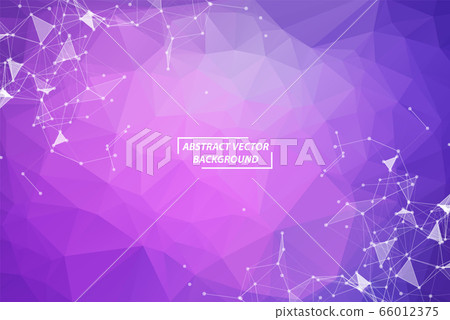 Purple Geometric Polygonal background molecule and - Stock Illustration ...