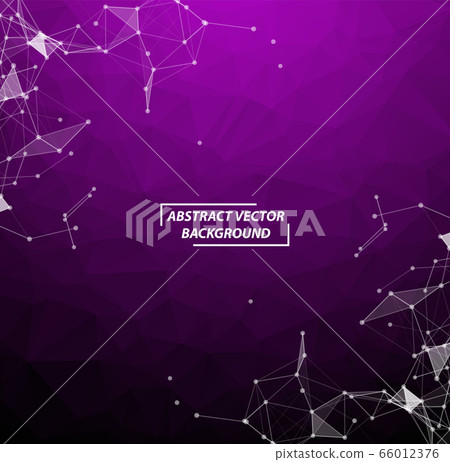 Purple Geometric Polygonal background molecule and - Stock Illustration ...