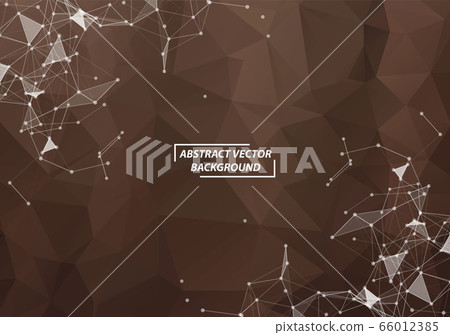 Geometric Brown Polygonal background molecule and 66012385