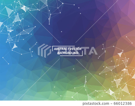 Geometric Colorful Polygonal background molecule 66012386