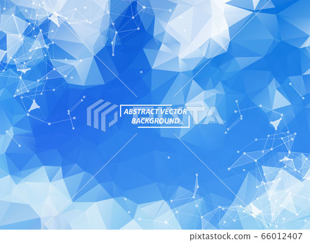 Abstract Dark Blue Polygonal Space Background with 66012407
