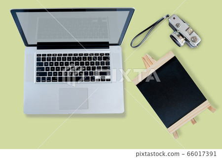 Top view of laptop with small backboard and Top view of laptop with small backboard and 66017391