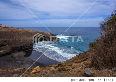 Cliffs and ocean view in Santo Antao island, Cape Cliffs and ocean view in Santo Antao island, Cape 66017784