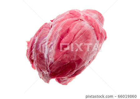 Raw fresh beef bottom round rump roast isolated on white background Raw fresh beef bottom round rump roast isolated on white background 66019860