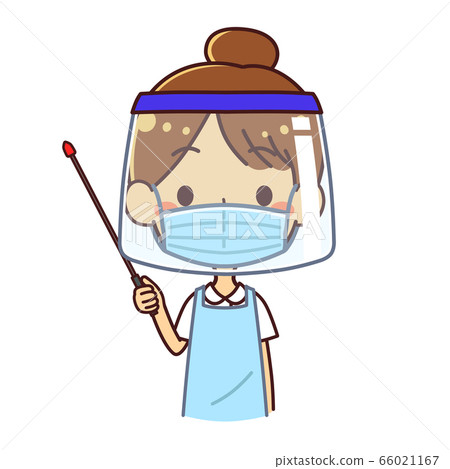 Nurse nurse female explanation stick left mask face shield protective equipment Nurse nurse female explanation stick left mask face shield protective equipment 66021167