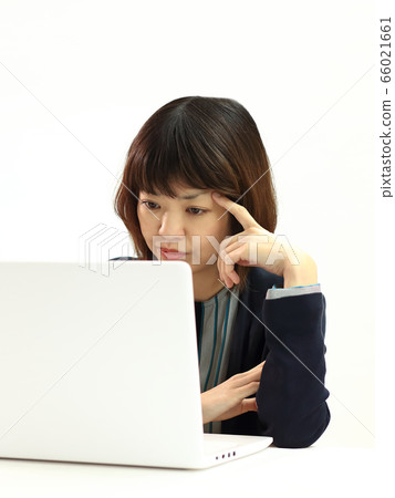 Woman working remotely Copy space available Woman working remotely Copy space available 66021661