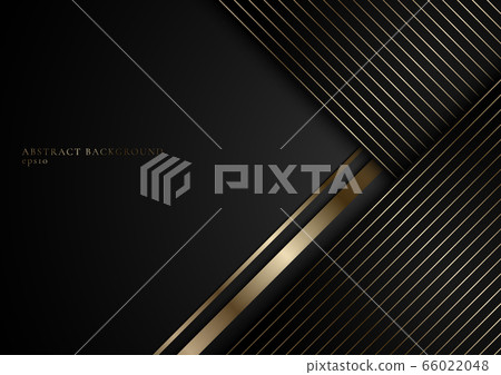 Abstract stripes golden lines on black background 66022048
