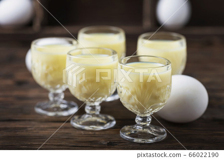 Traditional Italian liquor Vov with eggs Traditional Italian liquor Vov with eggs 66022190