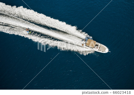 Speed boat in mediterranean sea 66023418
