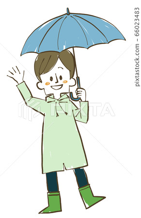 男子打著傘 66023483