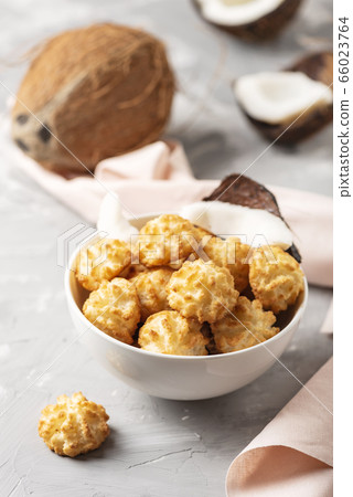 coconut cookies on the marble table 66023764