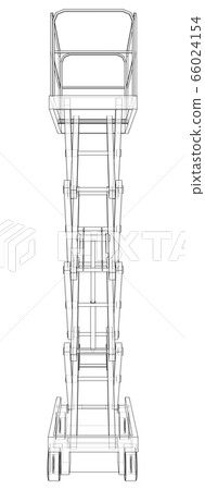 Scissor lift concept outline. Vector 66024154