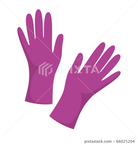 cleaning gloves isolated on white, vector 66025204