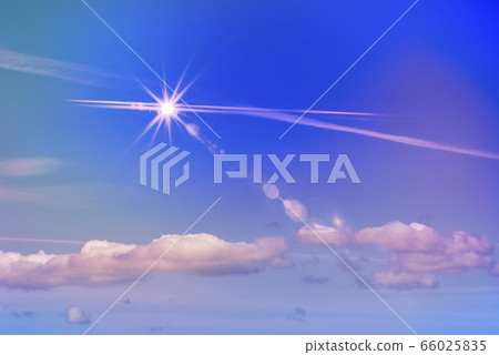 Blue sky with clouds. Nature abstract composition  66025835