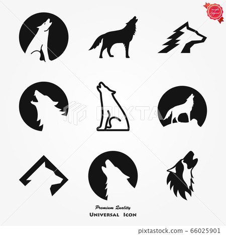 Wolf vector icon. Animal symbol isolated on Wolf vector icon. Animal symbol isolated on 66025901