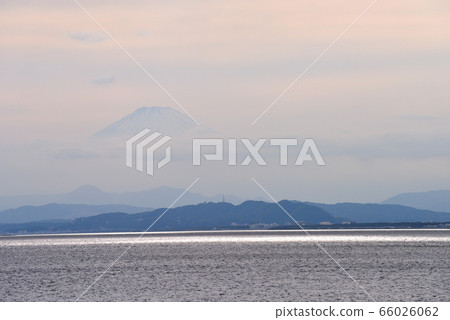 Mt.Fuji with clouds floating in the sky at Enoshima Higashihama Mt.Fuji with clouds floating in the sky at Enoshima Higashihama 66026062