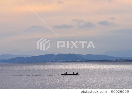 Mt.Fuji with clouds floating in the sky at Enoshima Higashihama Mt.Fuji with clouds floating in the sky at Enoshima Higashihama 66026069