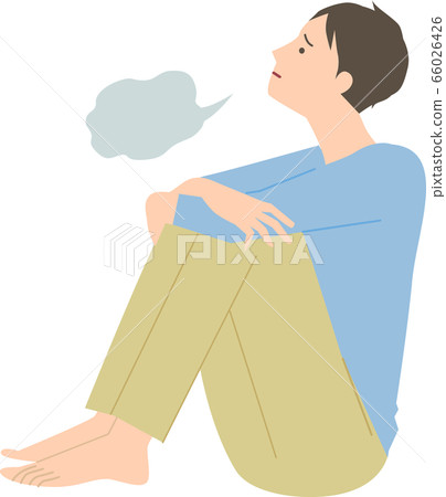 Sighing man vector - Stock Illustration [66026426] - PIXTA