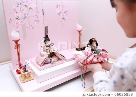 Hina Matsuri（桃子節日菊花玩偶女孩子人1複製空間年會孩子撫養保育上身） 66026859