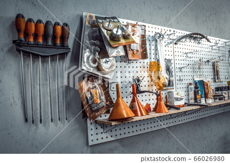 Workspace for with screwdrivers, pliers on wall Workspace for with screwdrivers, pliers on wall 66026980